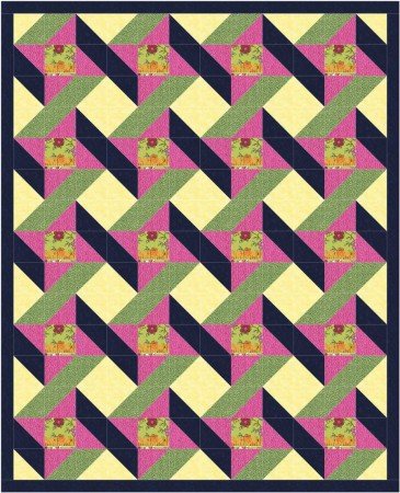 Pink and green quilt