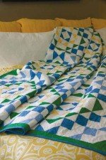 Quiltmaker magazine, blue and green quilt