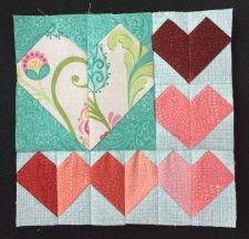 heart quilt block