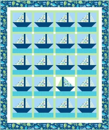 Sail Away quilt pattern featured by top US quilting blog and shop, Seams Like a Dream Quilt Designs