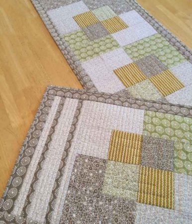 Stroll - a quilted placemat and table runner pattern design by Kate Colleran