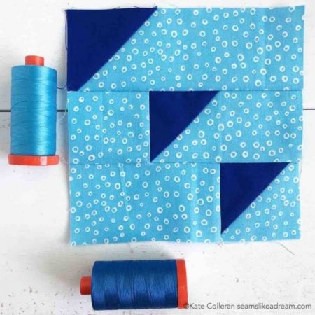 blue quilt block