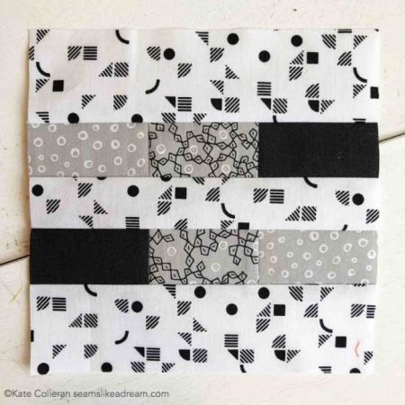 black and white quilt block