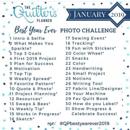 QP 2019 photo challenge list