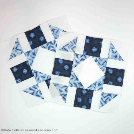 blue and white QP inner ring blocks