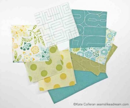 Text It! Book review featured by top US quilting blog and shop, Seams Like a Dream Quilt Designs: blue and green fabrics