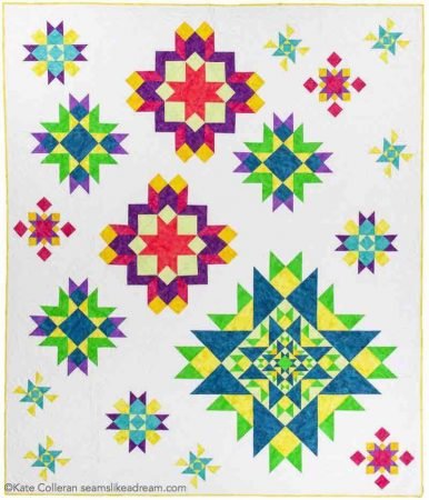 Luminous Quilt Along Project: Block 2, Eos featured by top US quilting shop and blog, Seams Like a Dream Quilt Designs.