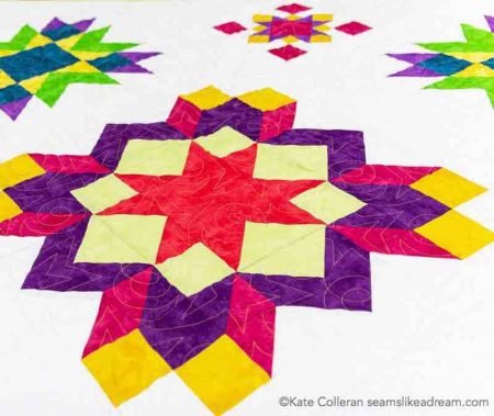 Quilt Along 2020 Project: Luminous featured by top US quilting blog and shop, Seams Like a Dream Quilt Designs: The new star quilt Luminous is an adventure in color!