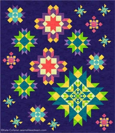 Luminous Quilt Along Project: Block 2, Eos featured by top US quilting shop and blog, Seams Like a Dream Quilt Designs.