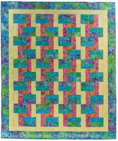 5 Fast and Easy Scrap Quilts you Can Do While at Home featured by top US quilting blog and shop, Seams Like a Dream Quilt Designs: Half Step quilt pattern