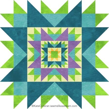 Luminous Quilt Along Project Block 6: Selene  featured by top US quilting blog and shop, Seams Like a Dream Quilt Designs.