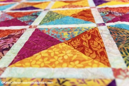 Tropical Sunset: a Brand New Fat Quarter Quilt Pattern featured by top US quilting blog and shop, Seams Like a Dream Quilt Designs