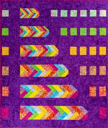 Tropical Terrace: a New Braid Quilt Pattern  featured by top US quilting blog and shop, Seams Like a Dream Quilt Design.