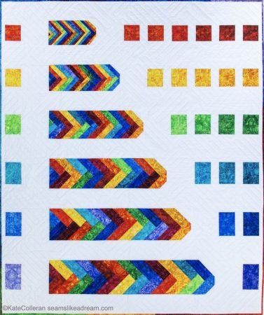 Tropical Terrace: a New Braid Quilt Pattern  featured by top US quilting blog and shop, Seams Like a Dream Quilt Design.