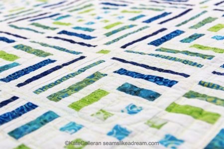 Breakout! A new modern log cabin quilt pattern, featured by top US quilt blog Seams Like a Dream.