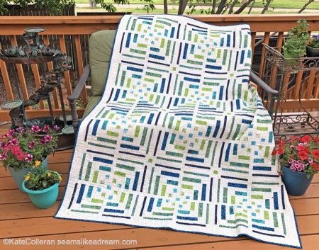 Breakout! A new modern log cabin quilt pattern, featured by top US quilt blog Seams Like a Dream.