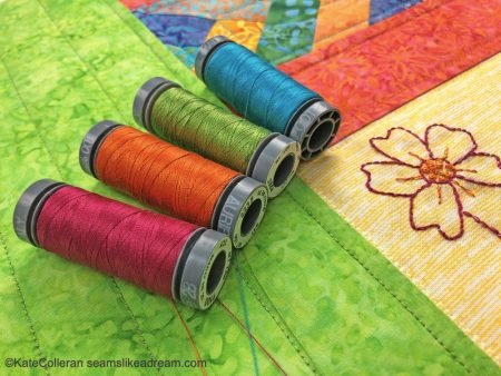 Kismet Thread Project with Aurifil Thread featured by top US quilting blog and shop, Seams Like a Dream Quilt Designs