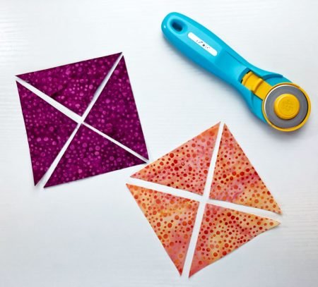 Top US quilting blog and shop, Seams Like a Dream Quilt Designs, shares tips for sewing partial quarter square triangle blocks.