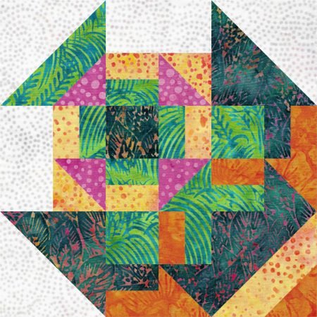 Top US quilting blog and shop, Kate Colleran Designs, shares about her quilt block remixes including the Churn Dash!