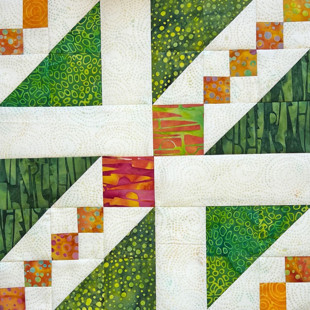 The Remix of the Rocky Road to CA quilt block - Kate Colleran Designs