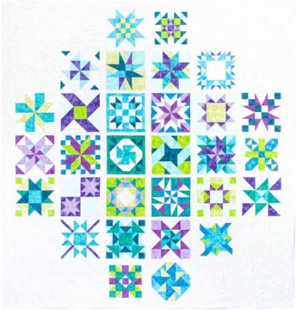 Top US quilting blog and shop, Kate Colleran Designs, shares about her new Sisterhood Quilt Along for 2022 - showing the large bed quilt