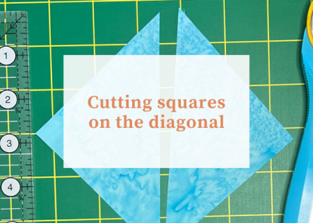 How to easily cut quilt squares on the diagonal
