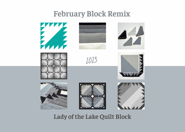 February Block Remix- Lady of the Lake quilt block