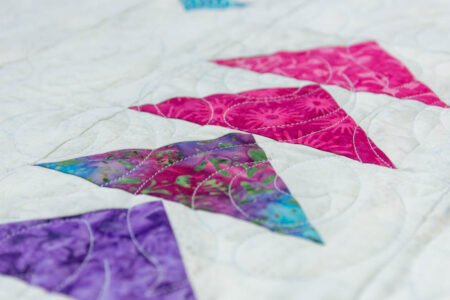 Top US quilting blog and shop, Kate Colleran Designs, shares Summer Twilight batiks and her project in the fabrics!