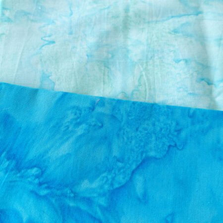 aqua and blue batik fabrics